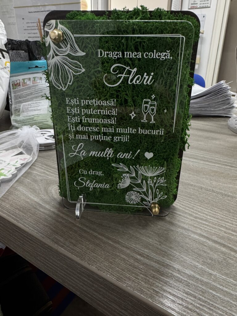 Fotografie reală cu „Felicitare cu licheni de Craciun – pentru colega”, trimisă în recenzia #1131079