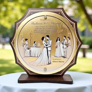 Trofeu Personalizat – Dragoste Eterna pentru Nunta Voastra