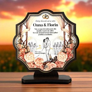 Trofeu Personalizat – Mesaj din partea Nasilor pentru Miri