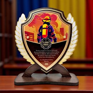 Trofeu personalizat – Special pentru pompier