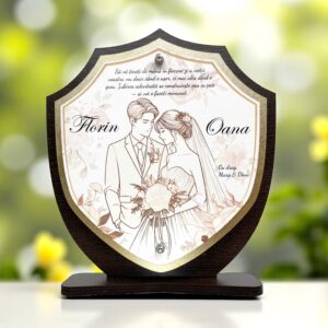 Trofeu personalizat de nunta – Special pentru miri