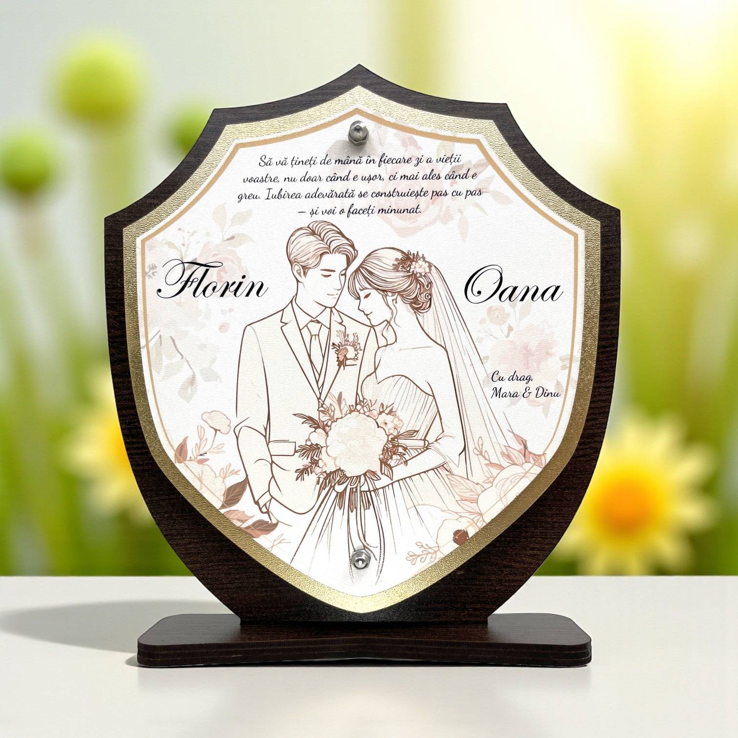 Trofeu personalizat de nunta - Special pentru miri