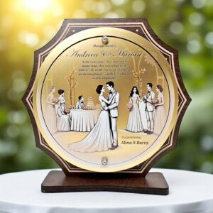 Trofeu Personalizat – Dragoste Eterna pentru Nunta Voastra