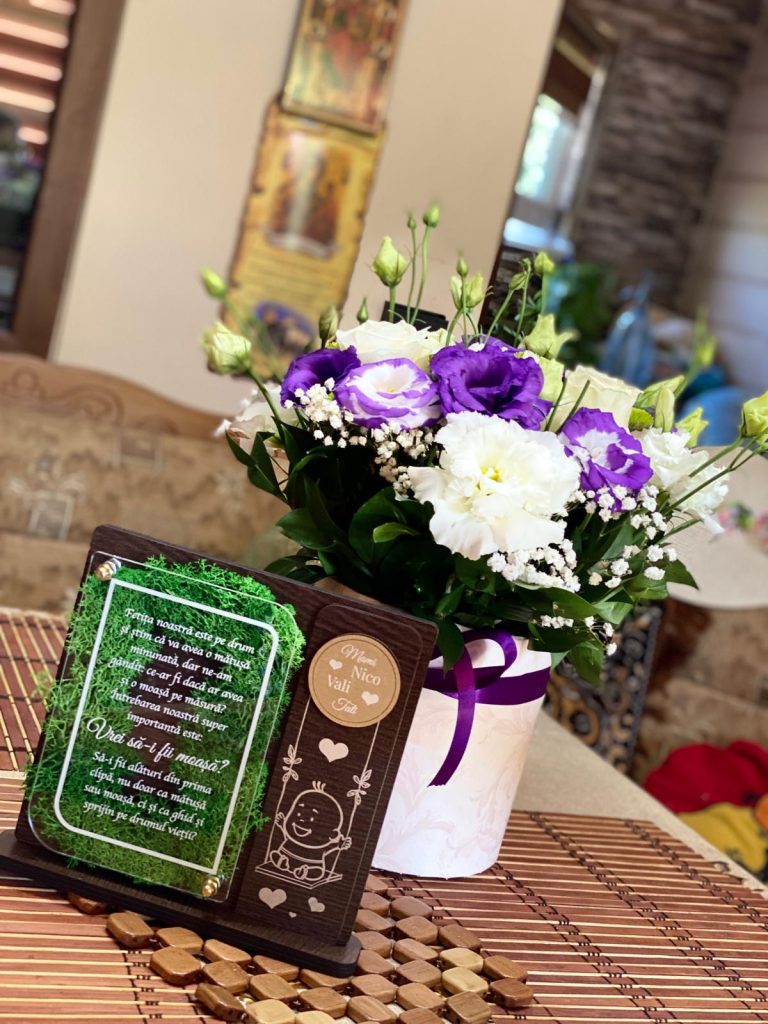 Fotografie reală cu „Trofeu personalizat licheni - Cerere de nasi botez”, trimisă în recenzia #1195587