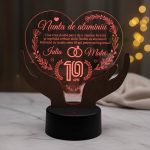 Cadou aniversare LED – Nunta de aluminiu 10 ani casatorie
