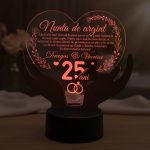 Cadou aniversare LED – Nunta de argint 25 ani casatorie