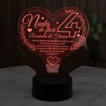 Cadou aniversare LED – Nunta de flori 4 ani casatorie