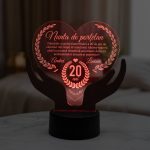Cadou aniversare LED – Nunta de portelan 20 ani casatorie