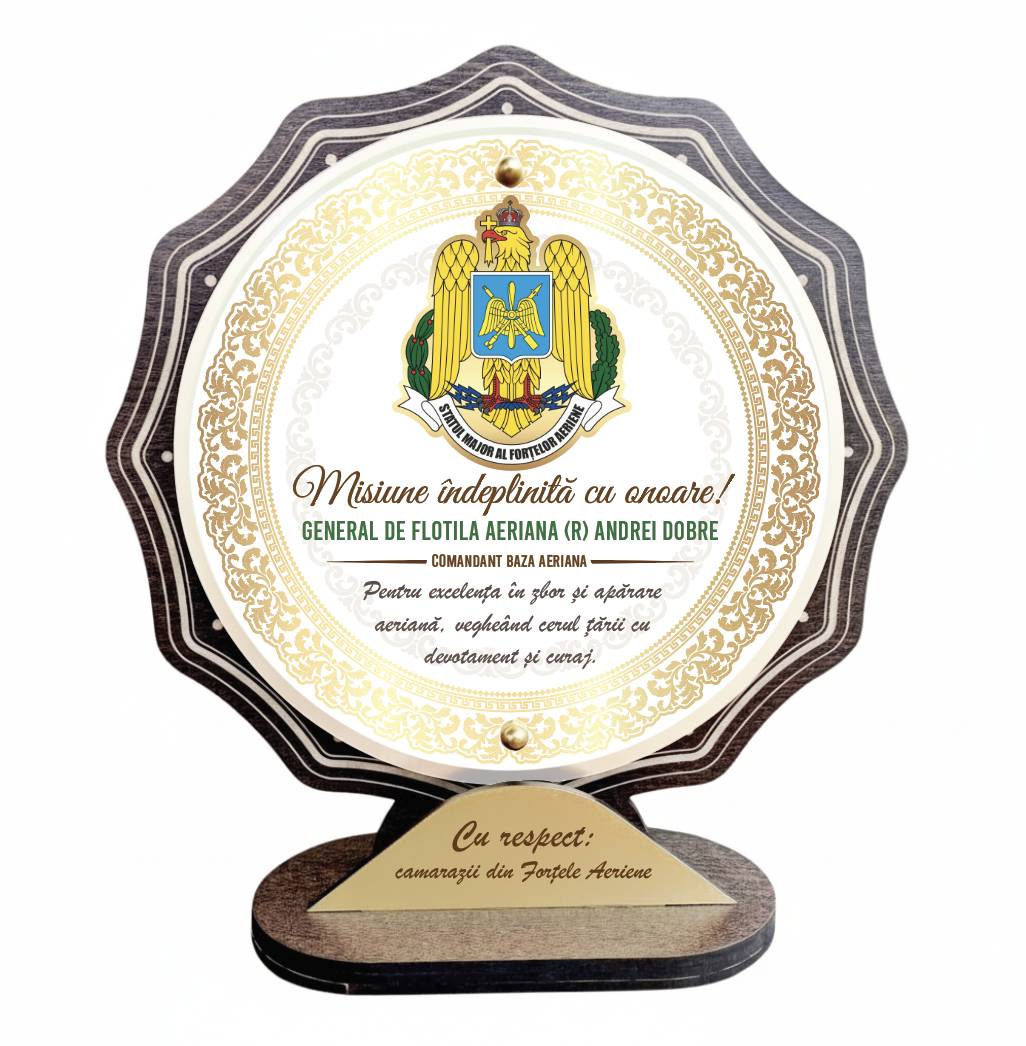 Trofeu personalizat - Statul major al fortelor aeriene
