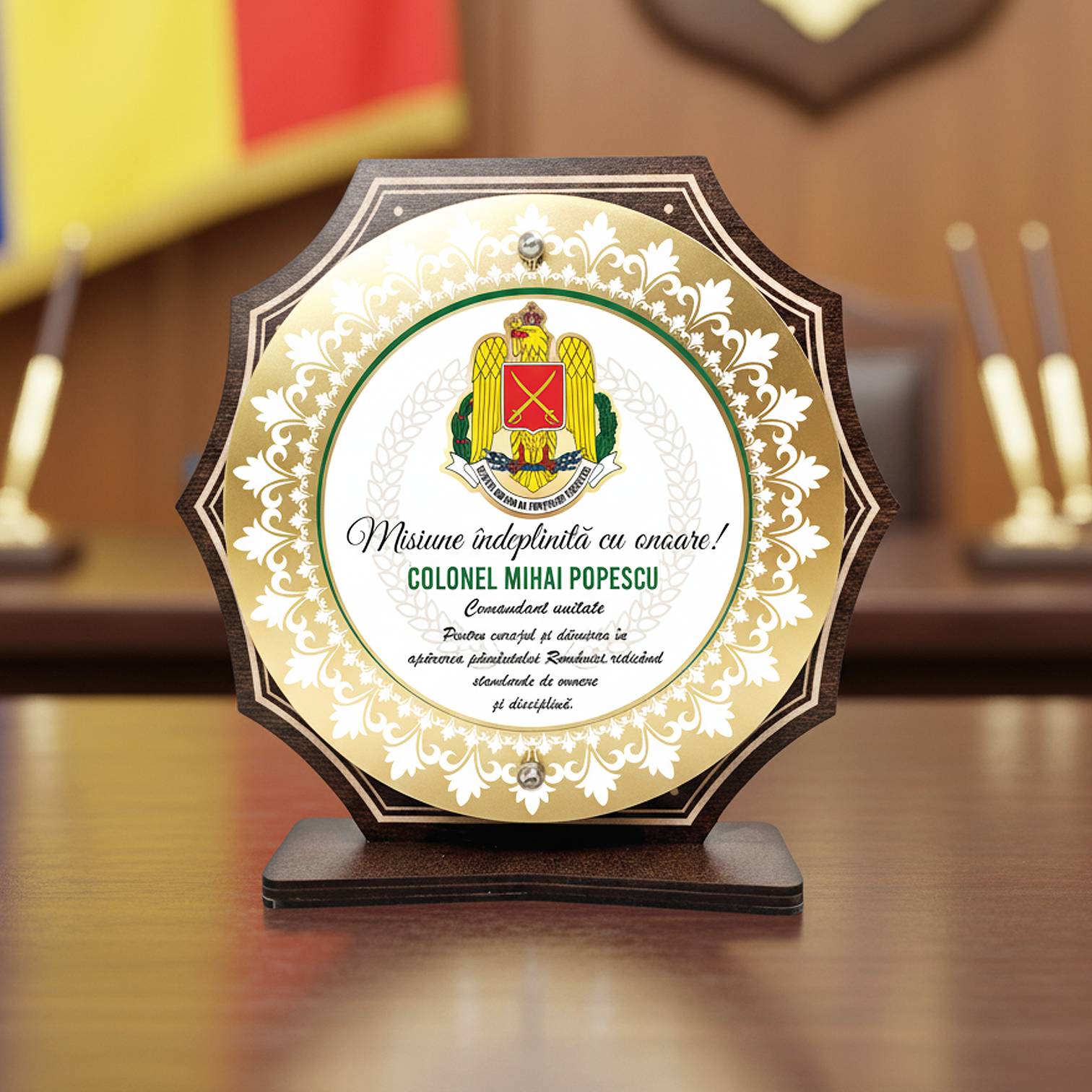 Trofeu personalizat – Statul major al fortelor terestre