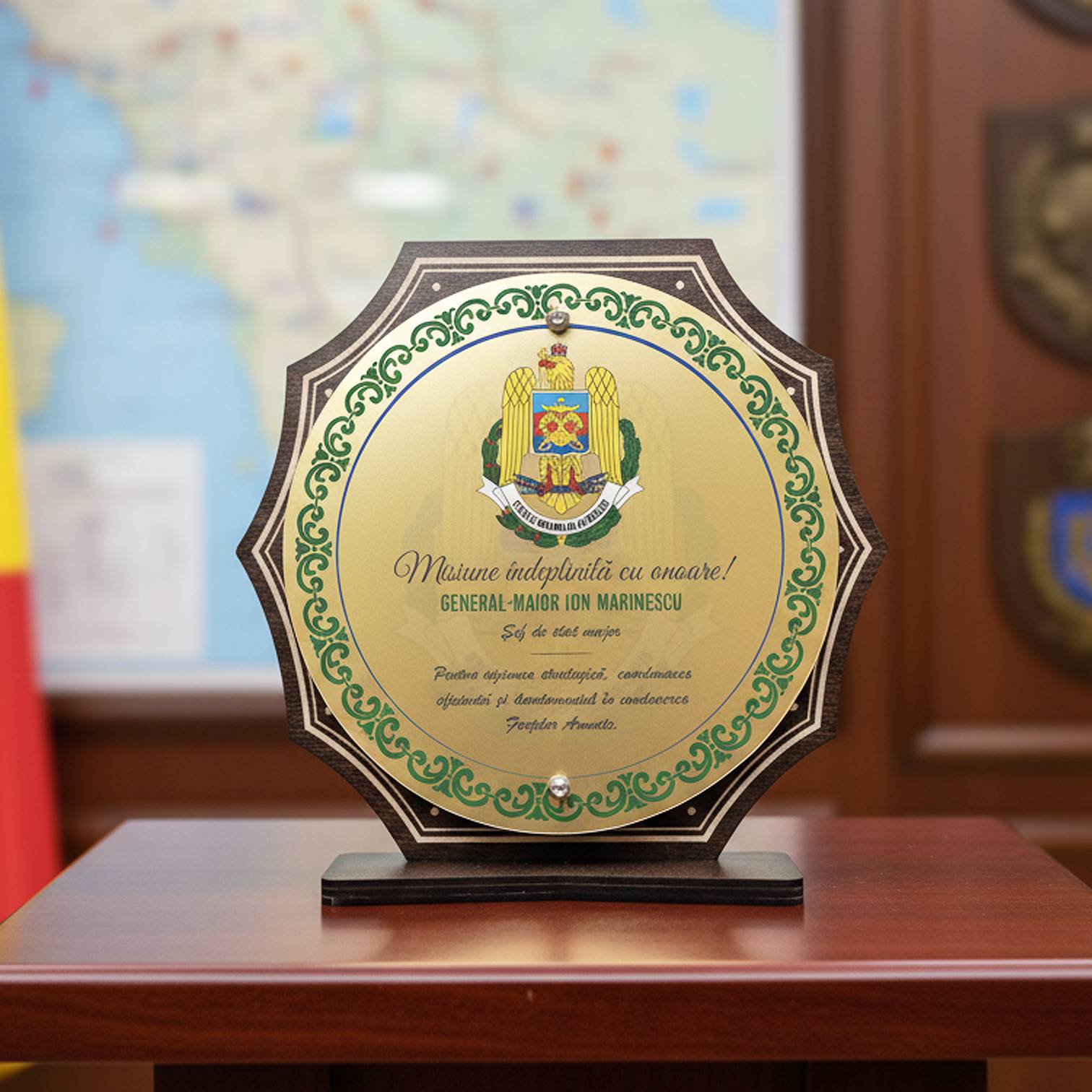 Trofeu personalizat -Statul major al apararii