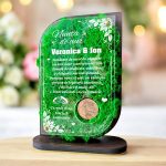 Trofeu Personalizat cu Licheni – Nunta de Aur