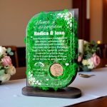 Trofeu Personalizat cu Licheni – Nunta de portelan