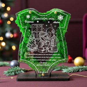 Trofeu cu licheni decorativi de Craciun - Bunicilor mei