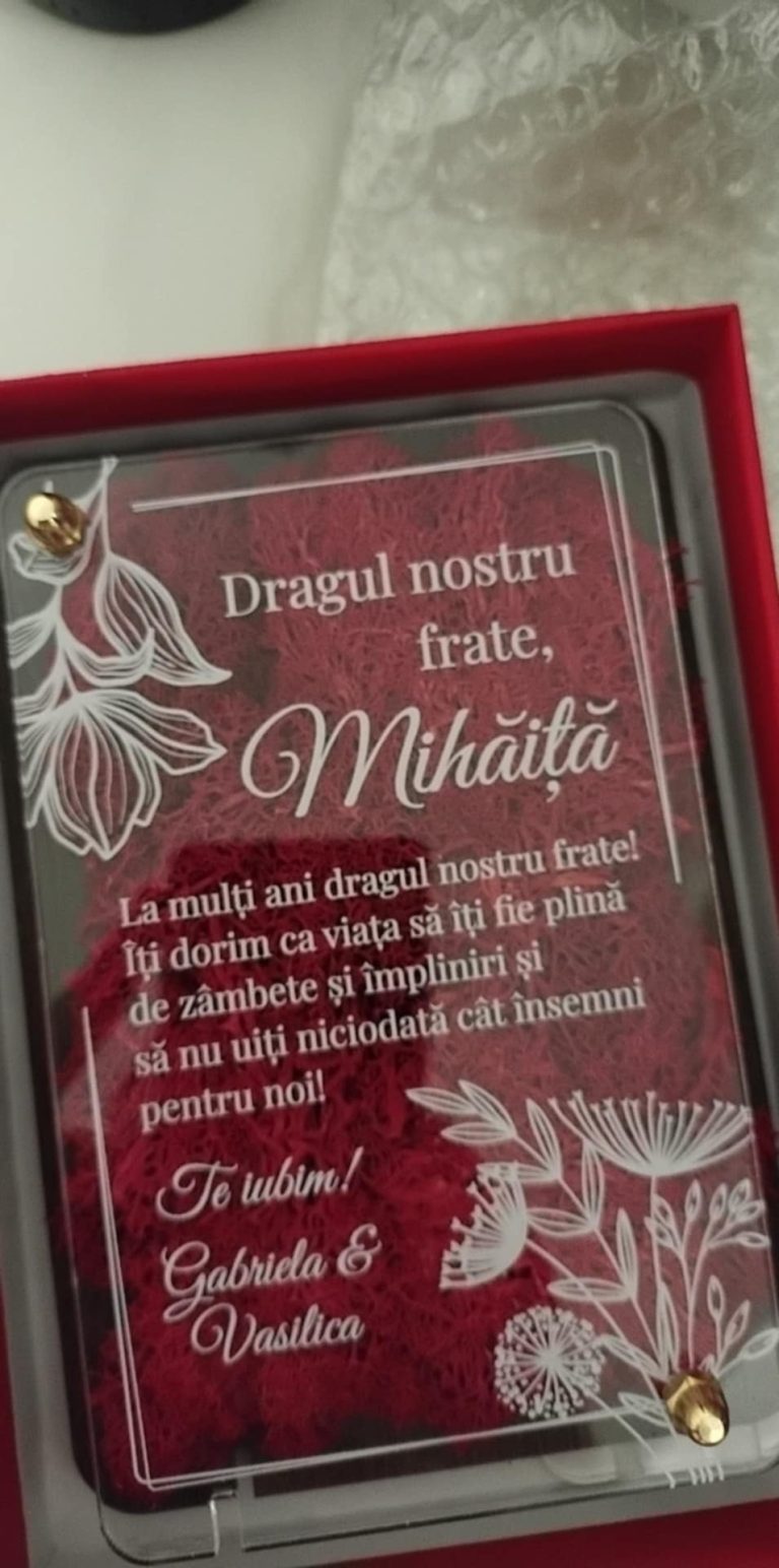Fotografie reală cu „Felicitare cu licheni - Special pentru frate”, trimisă în recenzia #1275982