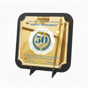 Plachetă aniversară personalizata – 50 ani