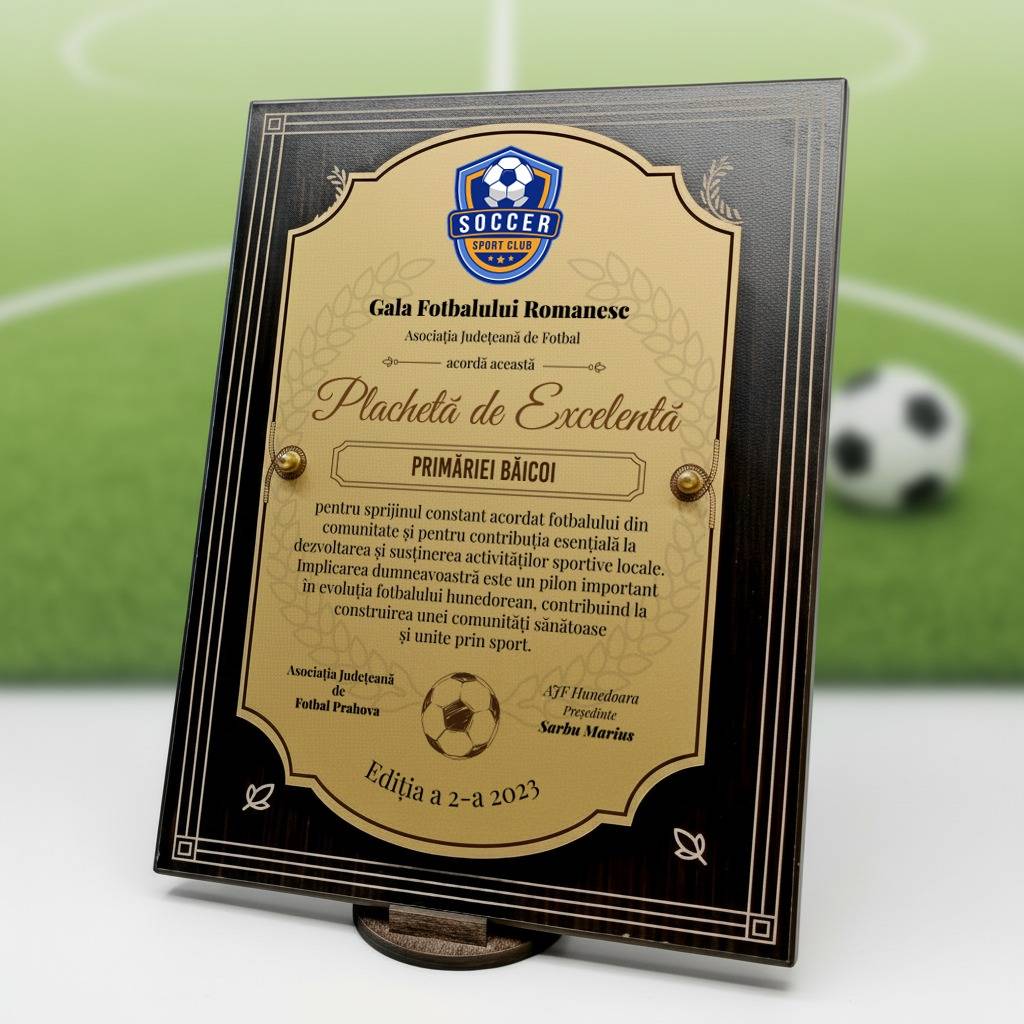 Plachetă de Excelență – Asociația Județeană de Fotbal