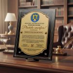 Plachetă onorifică pentru comisar-șef de poliție
