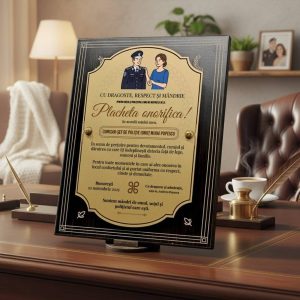 Plachetă onorifică pentru soțul polițist