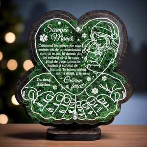 Trofeu personalizat cu licheni de Crăciun - Pentru mama
