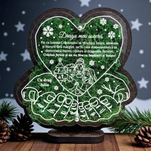 Trofeu personalizat cu licheni de Crăciun - Pentru soacră