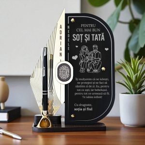 Trofeu Personalizat – Cadou pentru Sot si Tata
