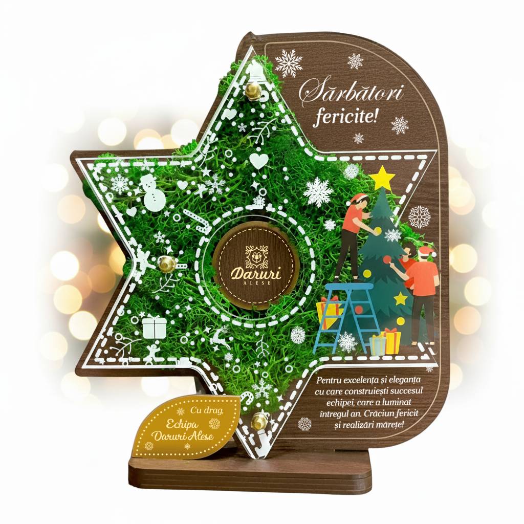 Trofeu personalizat – Corporate de Crăciun pentru angajat