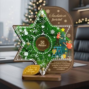 Trofeu personalizat – Corporate de Crăciun pentru șef