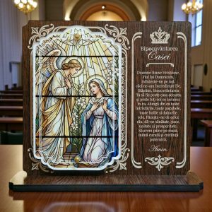 Trofeu religios personalizat – Binecuvantarea casei, cu Iisus Hristos