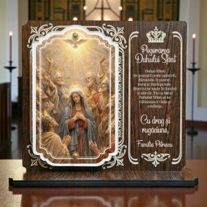 Trofeu Crestin Personalizat – Pogorarea Duhului Sfant | Cadou Religios Rusalii