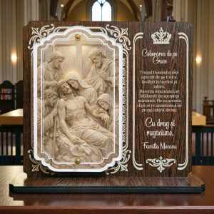 Trofeu Crestin Personalizat – Coborarea de pe Cruce | Cadou Biblic