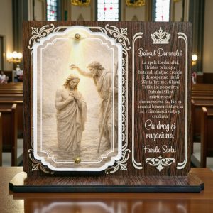 Trofeu Crestin Personalizat – Botezul Domnului – Cadou Biblic Personalizat