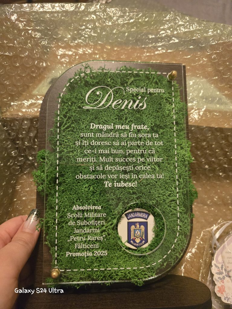 Fotografie reală cu „Trofeu Personalizat Cu Licheni - Trofeu Corporate”, trimisă în recenzia #1287465