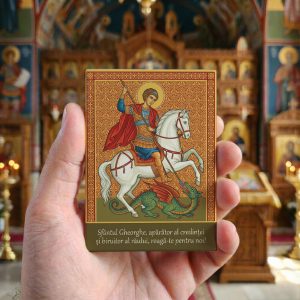 Magnet lemn – Sfântul Gheorghe