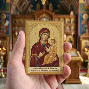 Magnet din lemn – Sfânta Maria