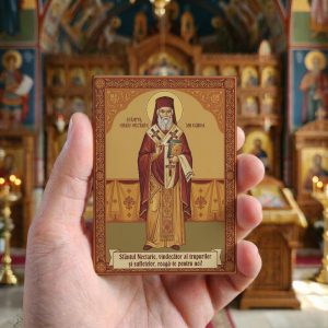 Magnet din lemn – Sfântul Nectarie