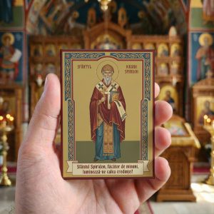 Magnet din lemn – Sfântul Spiridon
