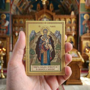 Magnet din lemn – Sfântul Ghelasie de la Râmeț