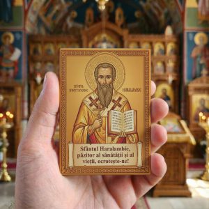 Magnet din lemn – Sfântul Haralambie