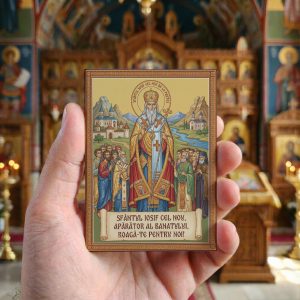 Magnet din lemn – Sfântul Iosif cel Nou de la Partoș