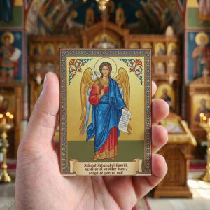 Magnet din lemn – Sfântul Arhangel Gavriil