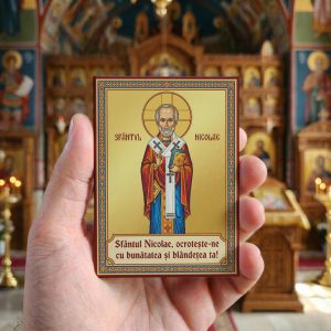 Magnet din lemn – Sfântul Nicolae