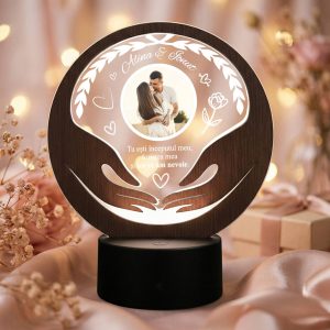 Lampa personalizata cu LED – Cadou indragostiti