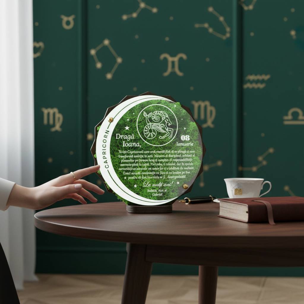 Trofeu personalizat zodie Capricorn - Cadou zi de nastere special