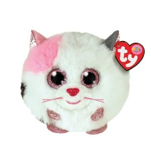 PLUS TY 8CM BEANIE BALLS MUFFIN PISICA ALBA
