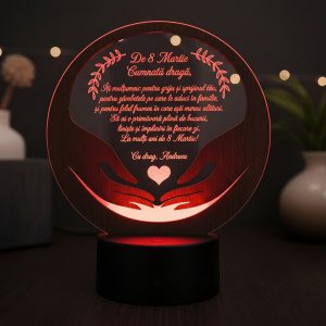 Lampa Led Personalizata – Cadou De 8 Martie Pentru Cumnata
