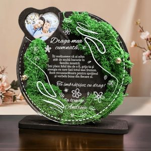 Trofeu personalizat cu licheni – Pentru Cumnata