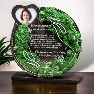 Trofeu personalizat cu licheni – Pentru Nasa de Cununie