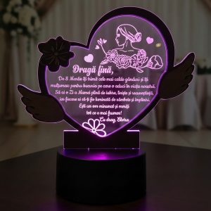 Trofeu Led Personalizat – 8 Martie Pentru Fina