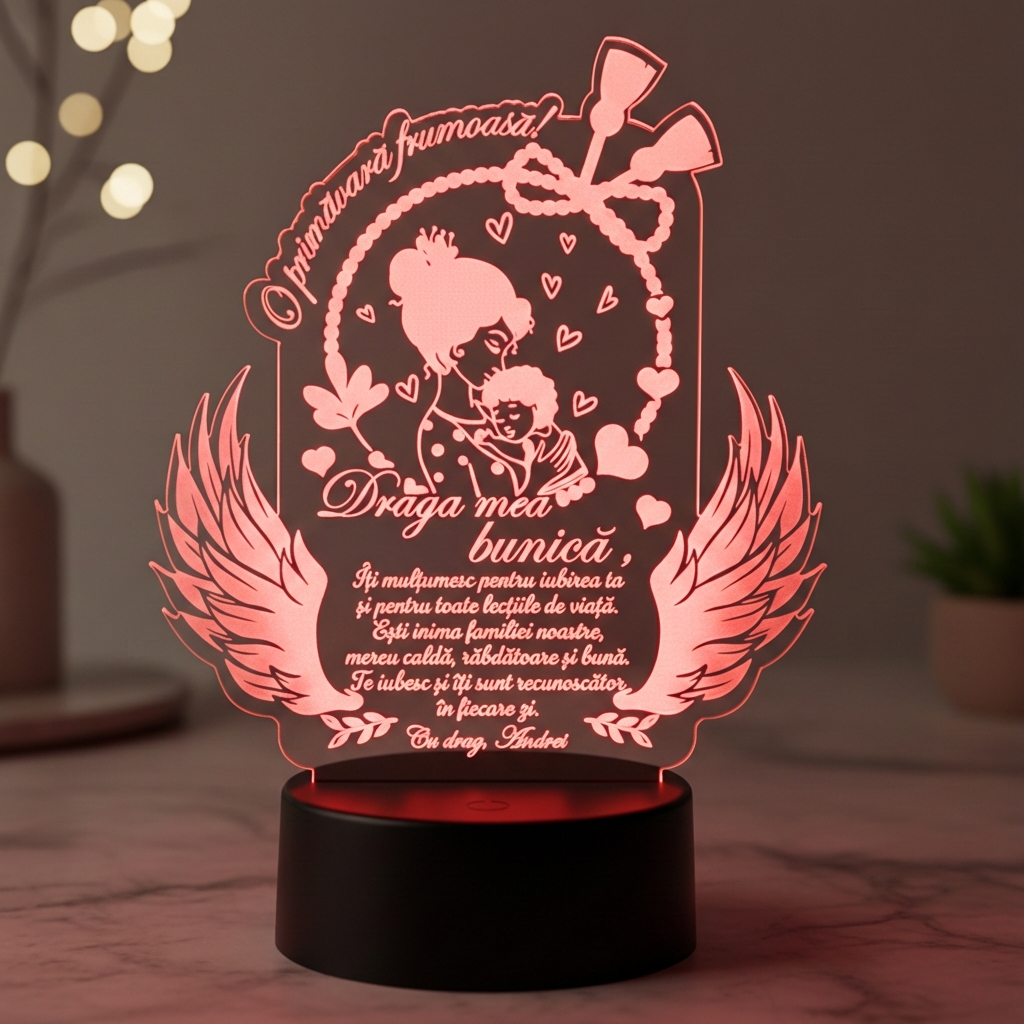 Trofeu led personalizat – Draga Mea Bunica